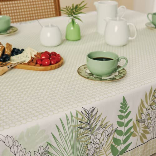Toalha de Mesa Super Prática Redonda Estampada 4 Lugares Buriti 1,55 m Com 1 peça