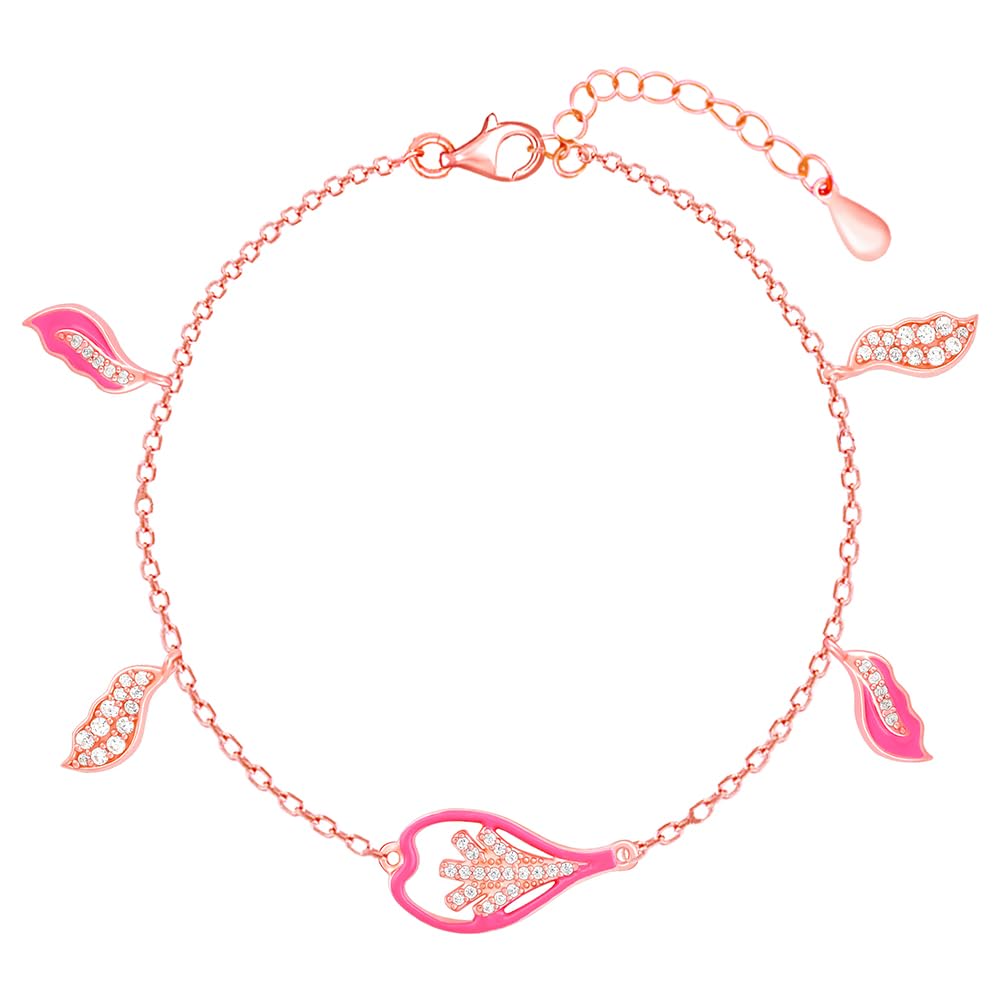 GIVA 925 Silver Bhumi Rose Gold Pink Rani Ebony Bracelet, Adjustable |, Gifts for Women and Girls | With Certificate of Authenticity and 925 Stamp | 6 Months Warranty* (B0CRF2Q2J9) Amazon Price History, Amazon Price Tracker