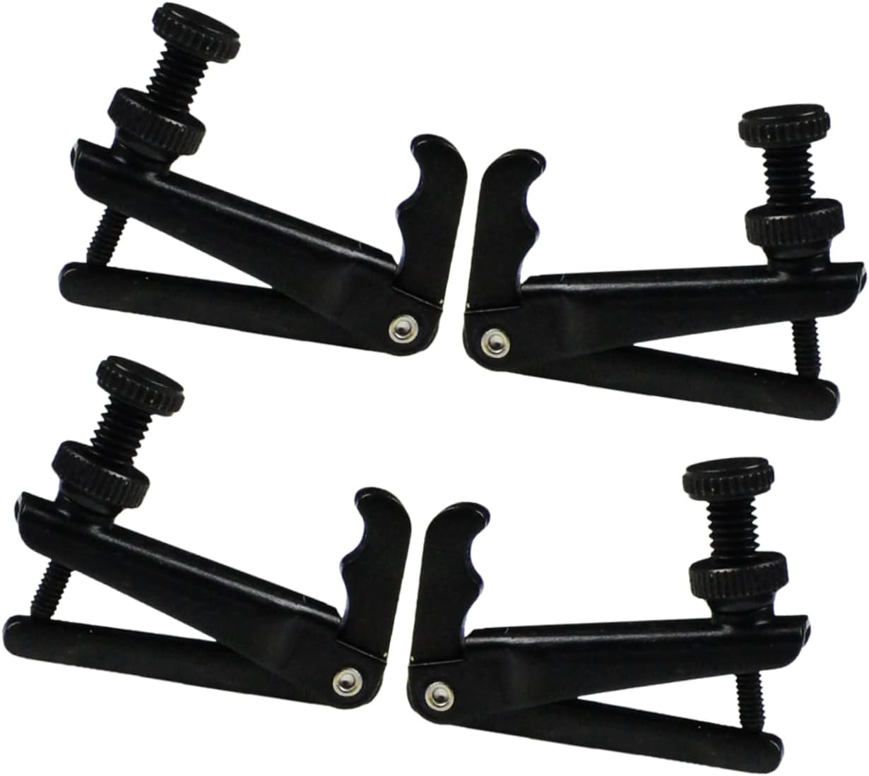 Mikinona Violin Strings Violin Strings 4pcs Brass Practical Tuner Violin Tuning Adjuster / - Full-size Black Tuners Tools Universal Fine Parts /-/ Fiddle Faddle Violin Tuner Violin Tuner