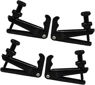 Mikinona Violin Strings Violin Strings 4pcs Brass Practical Tuner Violin Tuning Adjuster / - Full-size Black Tuners Tools Universal Fine Parts /-/ Fiddle Faddle Violin Tuner Violin Tuner