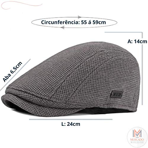 Boina Masculina Arezzo Cor:Cinza;Tamanho:Ajustável 55-59cm