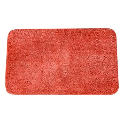 LOHAS Home Bathroom Rug Mat, 83x50cm, Absorbent Soft Carpet, Non-slip Rectangle Bathmat, Machine Washable Dry Fast, for Tub, Shower (Coral) Cover
