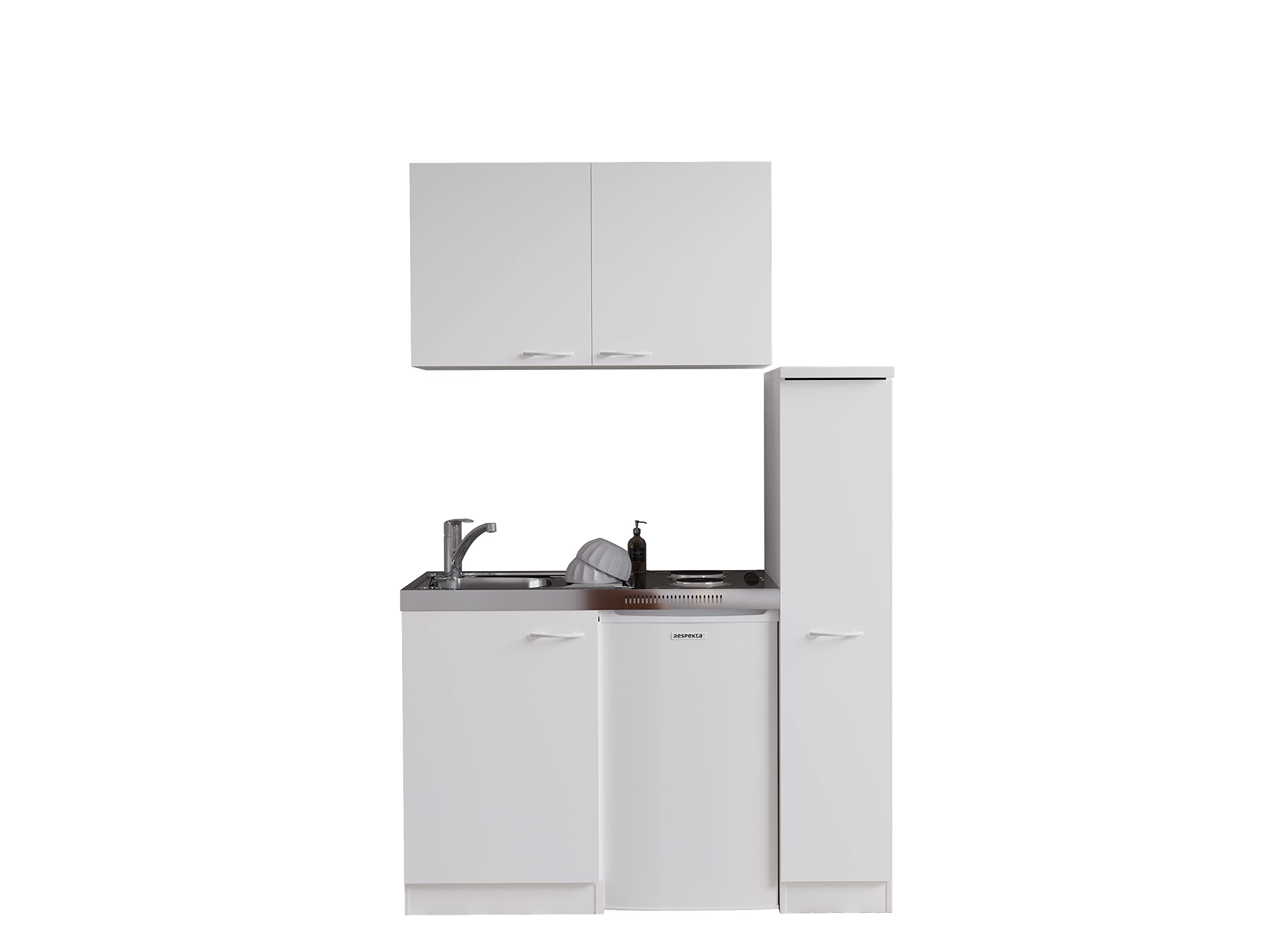 respekta Cucina mini-cucina singola Pantry Bianco Levin 130 cm