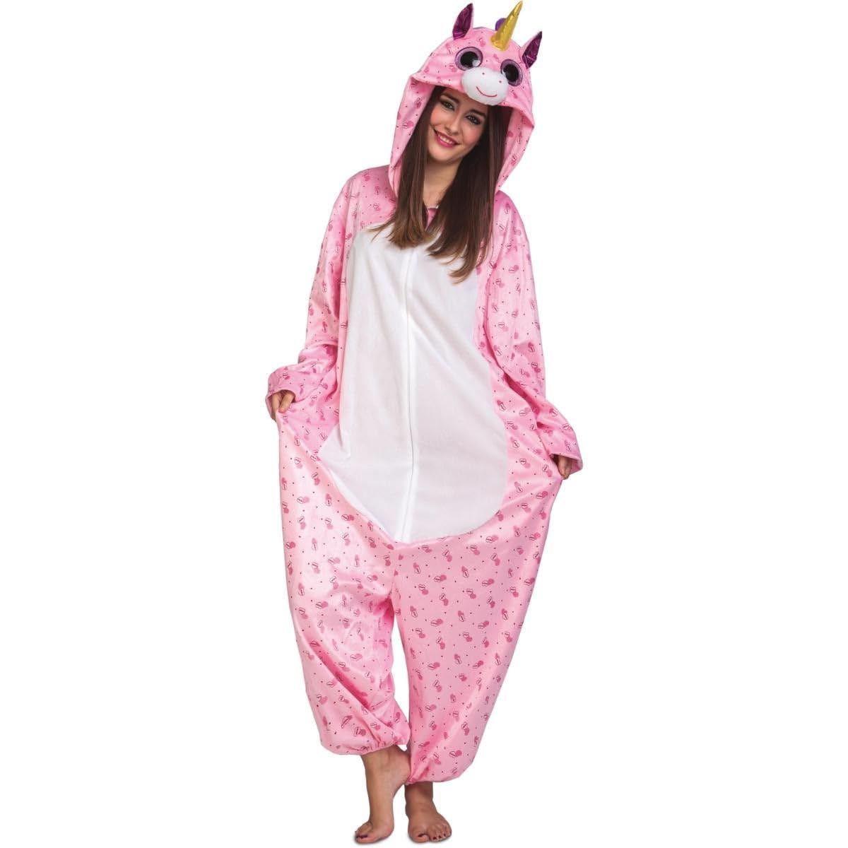 My Other Me - Disfraz Unicornio rosa unisex adulto | Incluye mono con capucha