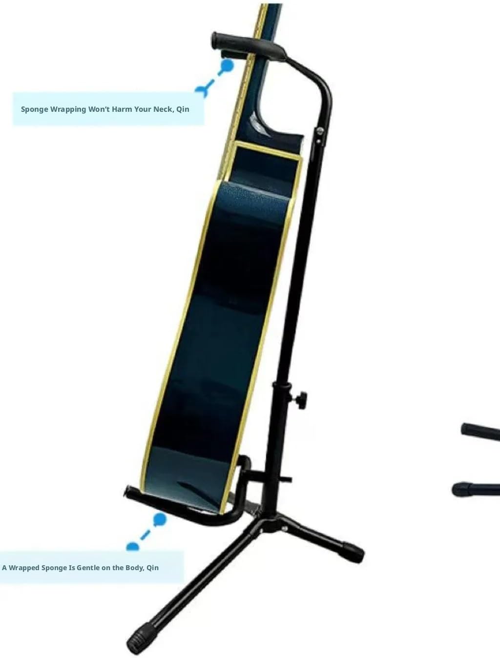Reliable universal stand for electric guitar, bass guitar and violin with locking system – the best protection for your instrument.
