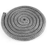 Wood Stove Door Gasket, 3/4' Wood Stove Gasket Rope Seal for Woodburning Stoves, Heat Resistance Fiberglass Gasket Replacement for Wood Stoves and Fireplaces(3/4' x 98' Rope)