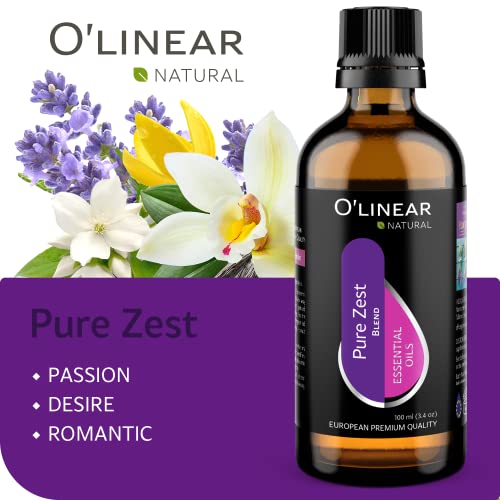 O'Linear Pure Zest Love Essential Oil Blend - Natural Aromatherapy Candle Making Blend With Lavender, Jasmine, Vanilla, Ylang Ylang - Love Potion Essential Oil For Romantic Room Essentials And Scent Diffuser thumb #1