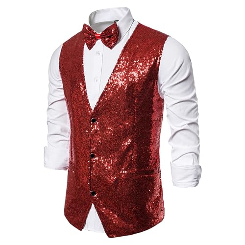 Gilet à paillettes homme pour transformer un costume simple en tenue de gala chic