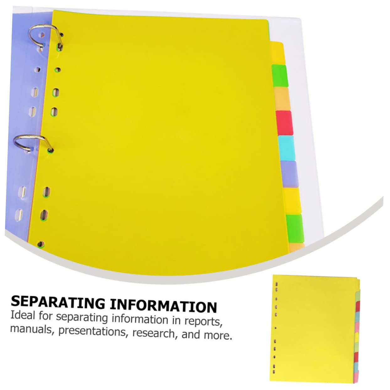 36pezzi Pz Divisori Colorati Per Raccoglitori Con Linguette Scrivibili Per Organizzazione Documenti e Presentazioni