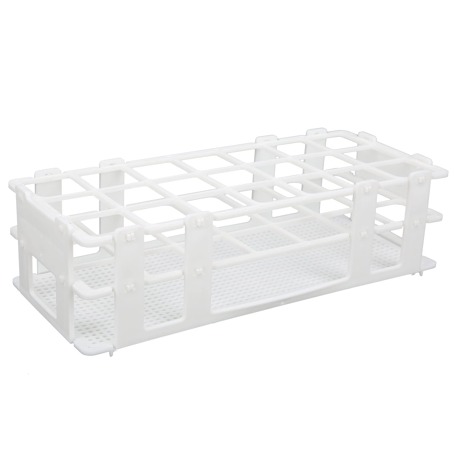 Soporte de Plástico para Tubos de Ensayo, Desmontable, 30mm x 21 Orificios
