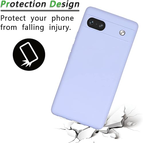 Miniatura 5 de Hongxinyu for Google Pixel 7A 2023 Case,Slim Liquid Silicone Rubber Shockproof Phone Cover with Wrist Strap Soft Anti-Scratch Microfiber Lining