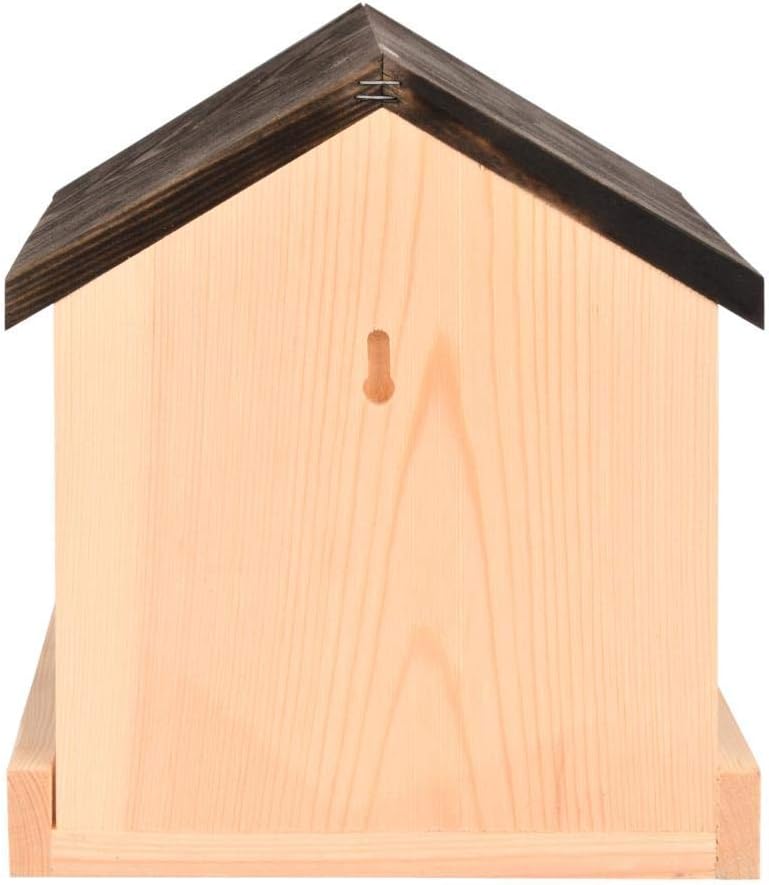 Esschert Design FB462 Wall Mounted House-Shaped Wood Bird Feeder