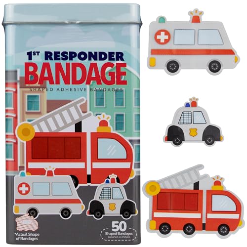 Image of BioSwiss Bandages, First Responders Shaped Self Adhesive Bandage Set, Latex Free, Sterile Wound Care, 50 Count