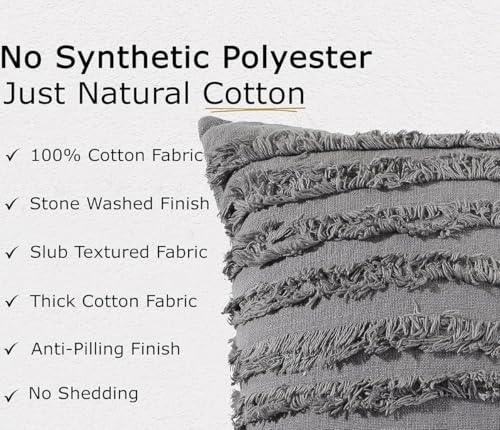 Image of TODY Cotton Cushion Cover 20x20 inches Set of 2 | 100% Cotton Cushion Cover 50cm x 50cm | Boho Cushion Covers 20 inch x 20 inch | 2020 Throw Pillow Cover 50 x 50cm for Sofa