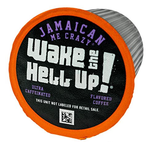 Wake The Hell Up! Jamaican Me Crazy® Flavored Single Serve Coffee Pods Of Ultra-Caffeinated Coffee For K-Cup Compatible Brewers | 12 Count, 2.0 Compatible #TOP5