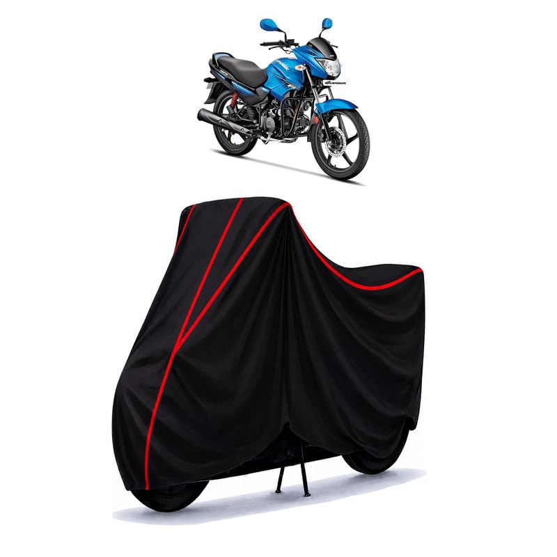 Image of Hero Glamour Programmed FI Water Resistant Bike Cover for All Motorcycles & Rain | Heavy Duty | UV Protection, Dustproof, Scratchproof | All Weather Two Wheeler Cover with Elastic Bottom