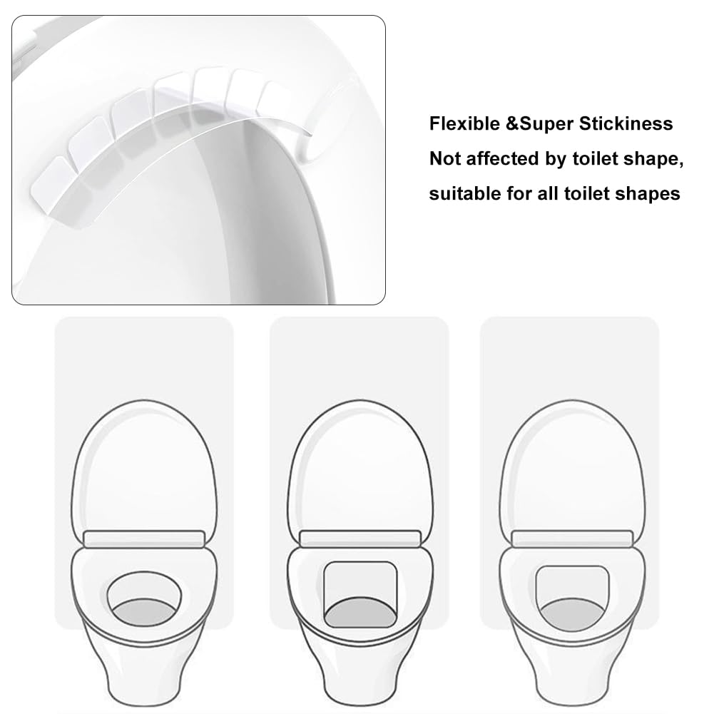 Toiletspatbescherming, Universele urinebescherming voor toiletzitting, urineafweerder voorkomt het morsen van urine, voor ronde en ovale toiletten, transparante potjestrainingspee spatbescherming (5