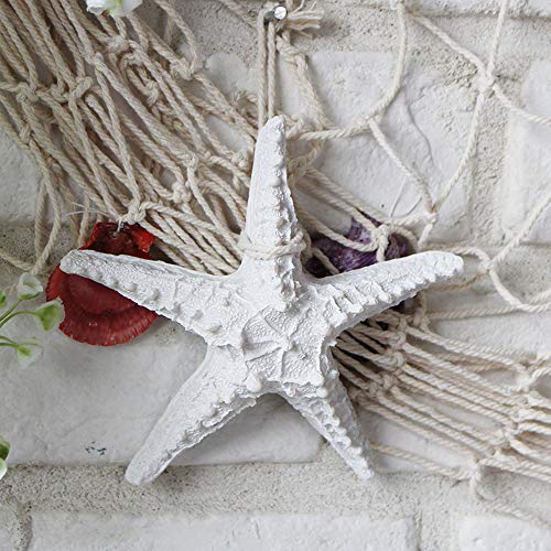 RAYLINE-DO RayLineDo Creative Mediterranean Style Design Beach Starfish Resin Five-Pointed Star in White Home Restaurant Kindergarten Wall Hanging Decoration - Image 2