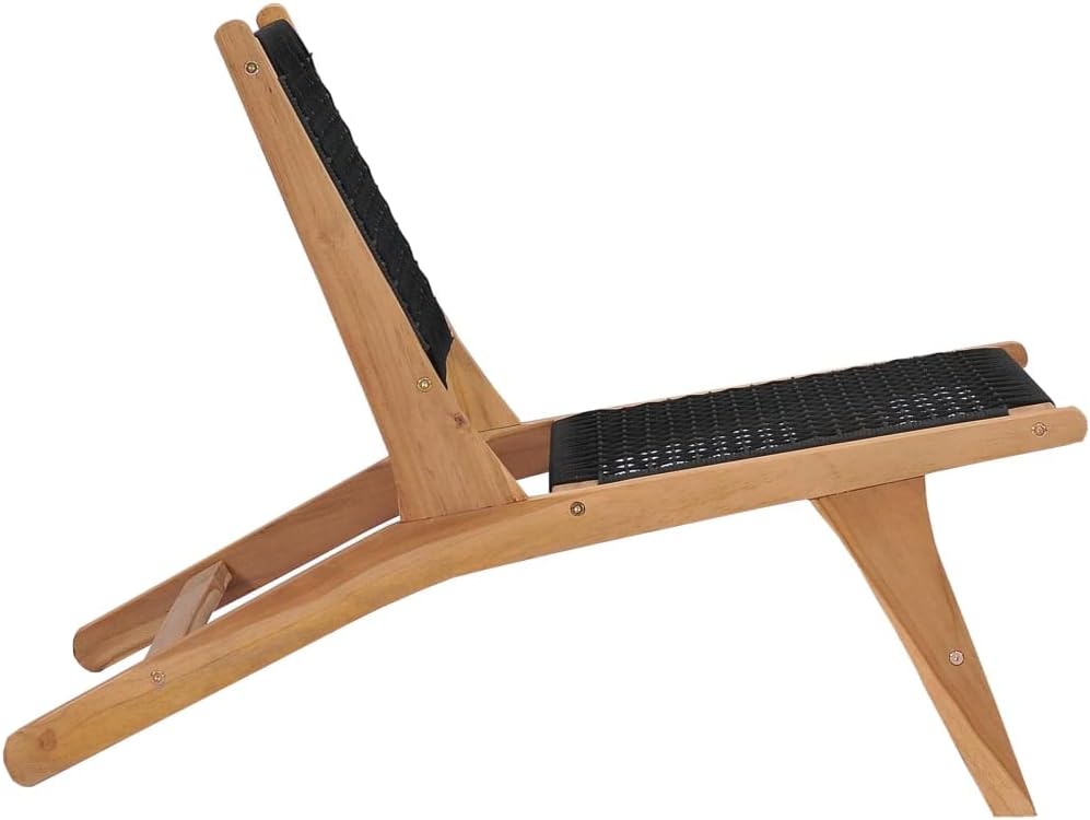 Sun Lounger with Footrest,Outdoor Lounge Chairs,Patio Lounge Chair,Sunbathing Recliner,Beach Lounge Chair,Backyard Furniture,for Patio,Beach,Balcony,Poolside,Backyard, Solid Teak Wood and Rope