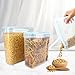 VERONES Cereal Container, Airtight Storage Containers Perfect for Flour Container Dry Food Storage Containers 4 Piece 2 Size (20 Chalkboard Labels & 2 Measuring Cups Included)