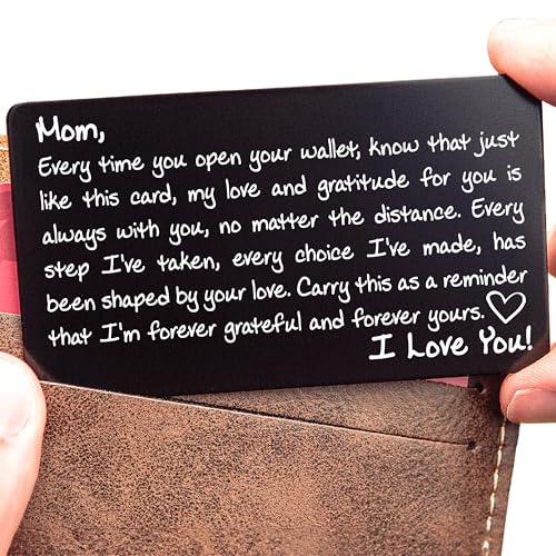 Wallet Card for Mom – Meaningful Mother’s Day Gift from Daughter or Son, Best Mom Keepsake for Birthday, Christmas, or Just Because
