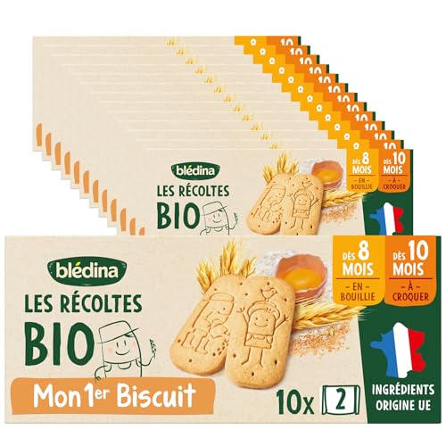 Biscuits Bébé Dès Nature Les Récoltes Bio Bledina Le Paquet De 10 Sachets - vue 2