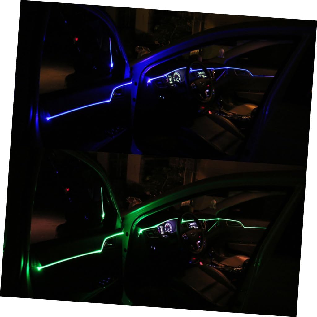 6pcs Flexible Led Car Rope Lights Led Strip Lights for Decoration for Doors Seats Energy Saving Low Consumption