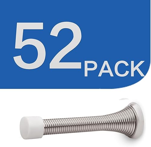 Miniatura 37 de HOMOTEK - Paquete de 30 tapones de puerta con parachoques de goma de 3-1/8 pulgadas, resorte flexible, resistente para puerta, parachoques de puerta