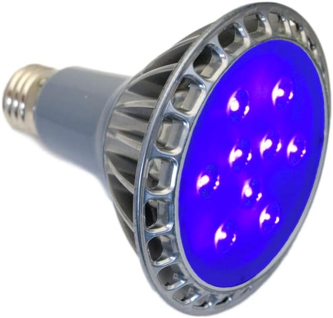 ProjectLED UV LED Spot Light - PAR30 Long Neck Shape - 11 Watt - 395 to 405nm UV Ultraviolet Black Light LED Bulb