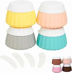 Kit de Viagem 4 Frascos Potes em Silicone 40 ml para Creme Cosmético Maquiagem Sabonete (CORES VARIADAS)