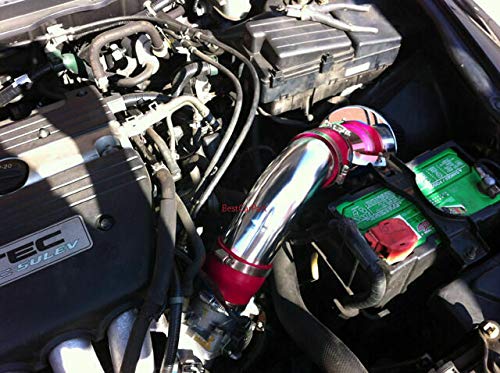 Rtunes Racing SI-HD-12RD Short Ram Air Intake Kit + Filter Combo Red Compatible thumb #2