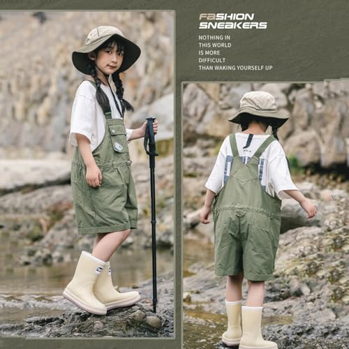 Toddler Rain Boots Kids Boys Girls Waterproof Anti-Slip Unisex Simple Summer Outdoor Lightweight Rainboot Shoes4