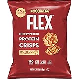 Popcorners Flex Protein Chips Vegan Gluten-Free Snacks, Barbecue, 1 Ounce (Pack of 20)