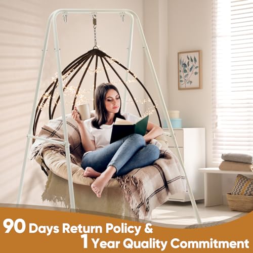 SELFLA Faltbarer Hängemattenständer, tragbarer Hängemattenstuhl, Gestell für faltbare Hängematte für drinnen oder draußen, einfach zu montieren und zu verstauen (Hängemattenstuhl nicht im Lieferumfang
