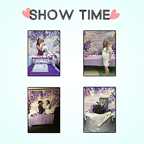 Fondo fotográfico de tablones de madera 7x5ft lilas miniatura 5