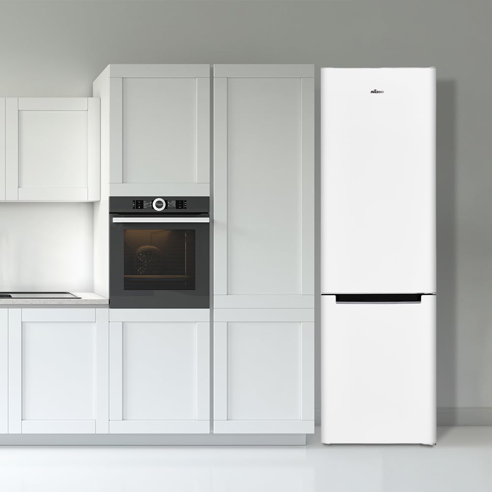 Nilson Frigorífico Combi 2 Puertas Blanco NC185500E. Capacidad 262 L, Puerta Reversible, Bajo Nivel Sonoro, Eficiencia Energética Clase E