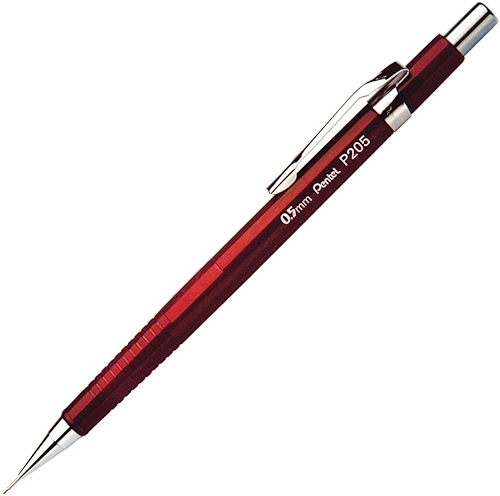 Pentel Lapiseira Sharp P200 0.5mm Vermelho (Vinho) SM/P205-B