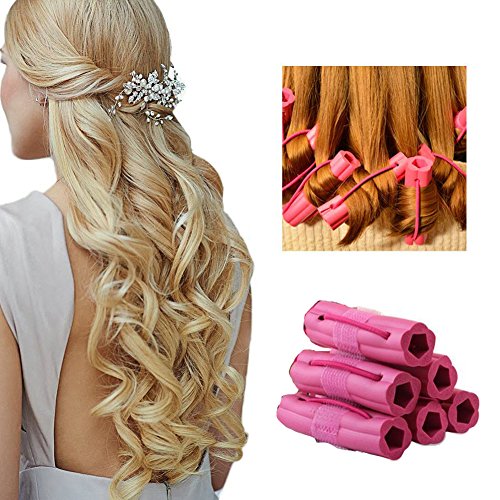 YiKiMira 12 Pack Hair Curler Silicon Sleep Hair Rollers Fashionable Foam Sponge Hair Curlers Clip Easy Application Heat-free Nighttime Hair Styling Tools For Lazy People Short or Long Hair (12 pcs) - Image 4