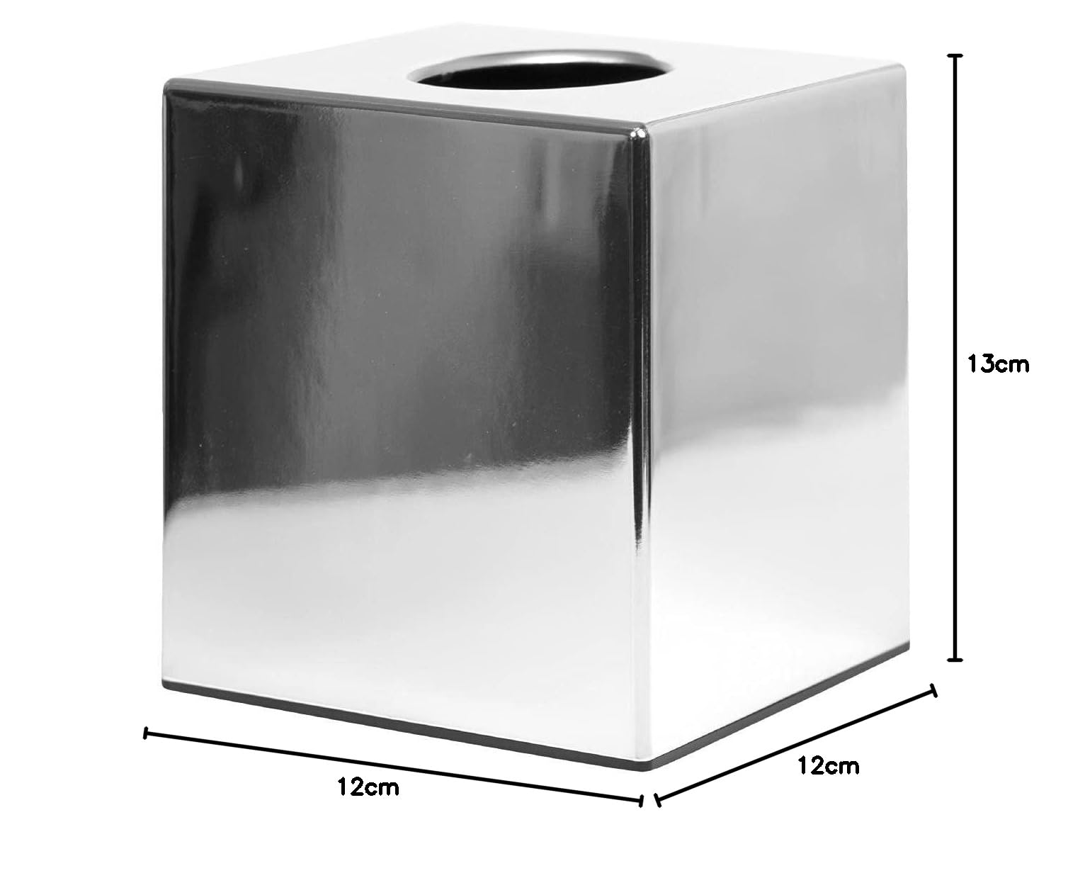 Stalwart CC493 - Porta fazzoletti cromati, 120 x 130 mm, Argento