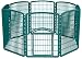 IRIS Exercise 8 Panel Pen Panel Pet Playpen with Door - 34 Inch, Green