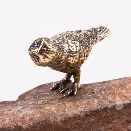 Figura de Búho de Latón Sólido Estilo Antiguo 3D miniatura 6