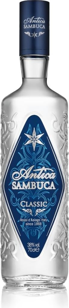 Antica Sambuca, Classic Anise Liqueur, 70cl, 38% ABV, Italian Recipe | Star Anise Distillate Blend, Best Served Cold, Ideal Neat, in Coffee, or Cocktails, Gift Idea, After-Dinner Treat