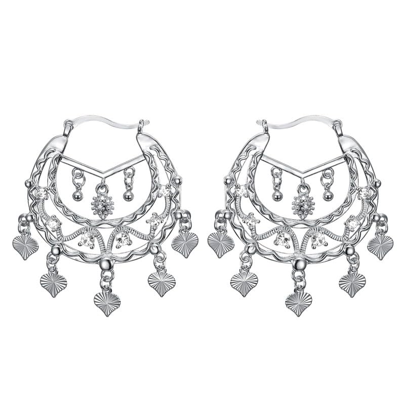 BOBIJOO Jewelry - Boucles d'oreilles Gitan Savoyarde Tarentaise Niglo Argent Diamant