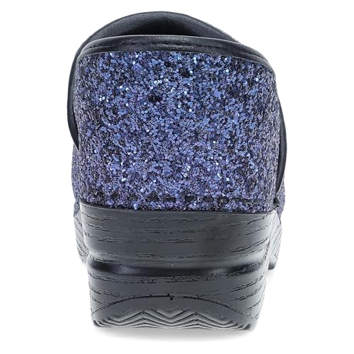 Image of Dansko Professional Glitter Slip-On Clogs for Women - Rocker Sole and Arch Support for Comfort - Shiny and Stylish Glitter Uppers