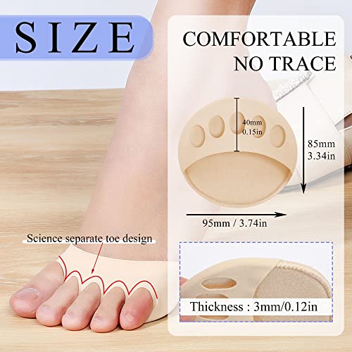 Image of SooGree 5 Pairs Ball of Foot Cushion,Thicken Forefoot Cushion Pad,Forefoot Metatarsal Invisible Socks Pads, Reusable Honeycomb Fabric Foot Pads for Women Men Prevention Pain Relief