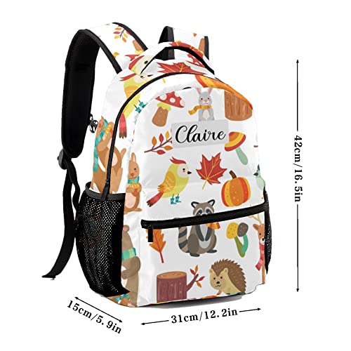 Zaacustom Animal Pattern Personalized School Bookbag Backpack With Name Elementary Boys Girls Kids Custom Book Bag Student Customize Waterproof Back Pack Unique Customized Gift, 1 Pack #TOP6