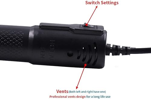 Miniatura 2 de Mofa - Pistola de calor, mini pistola de aire caliente, herramientas de pistola retráctil con soporte para bricolaje en relieve y secado de pintura