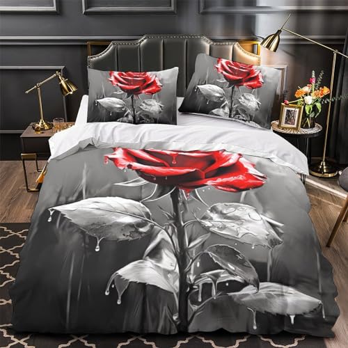 Parure de lit king super douce housse de couette imprimée 3D de qualité - 4