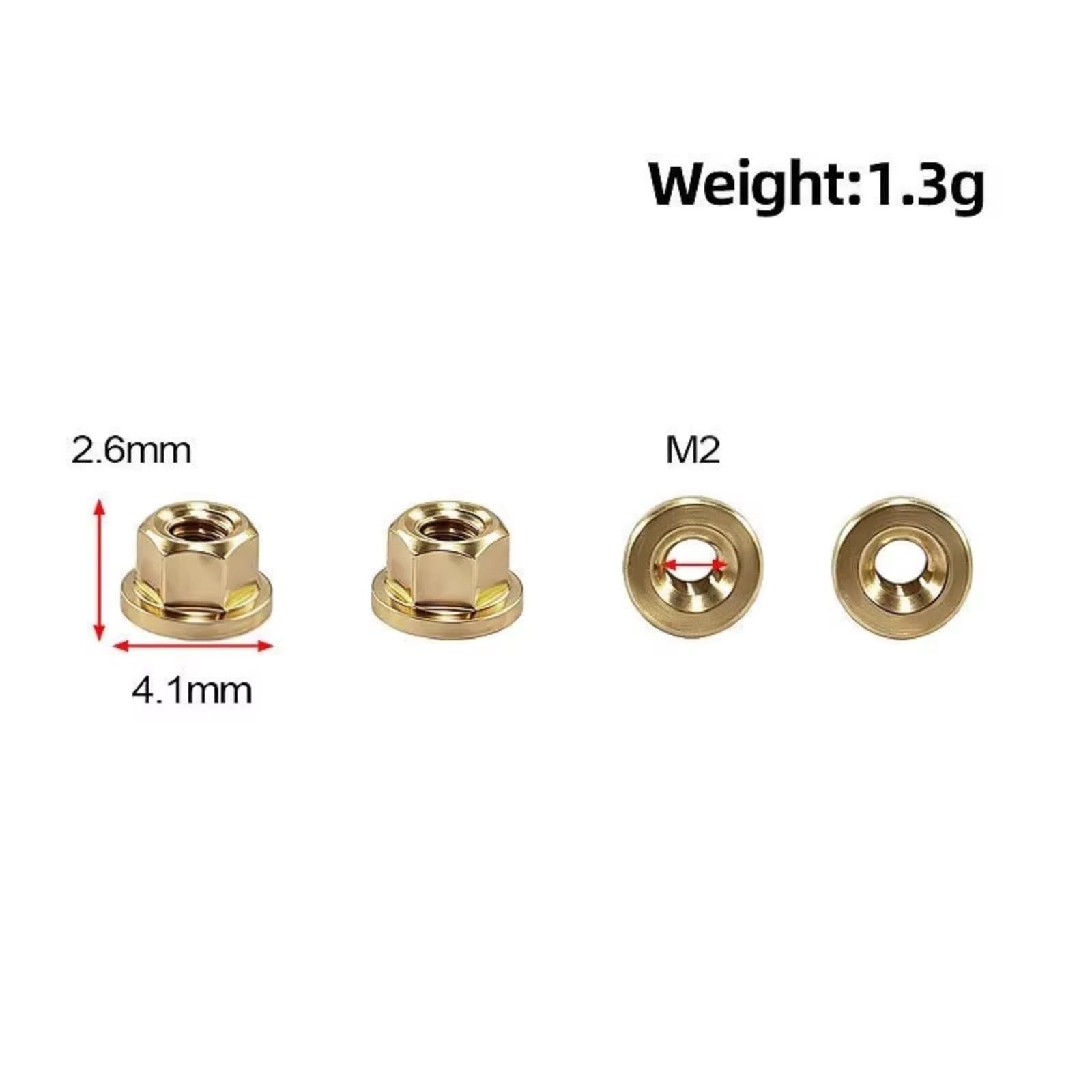 para Axial SCX30 1/30 RC M2 4 Piezas Tuercas De Rueda