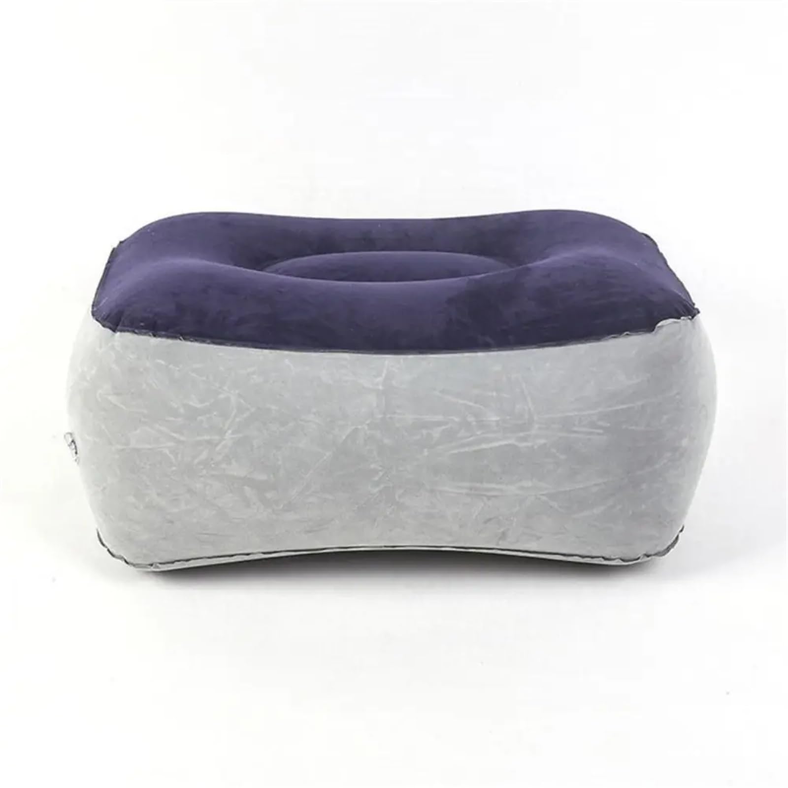 Poggiapiedi da ufficio, Cuscino gonfiabile for poggiapiedi in PVC for viaggi aerei, ufficio, casa, sotto la scrivania, in grigio/blu-grigio(Grey)
